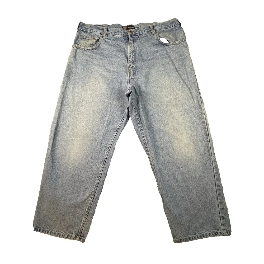 Faded Glory Men's 40.5x29 Blue Relaxed Fit Medium/Light Wash Y2K Jeans SEE DESC